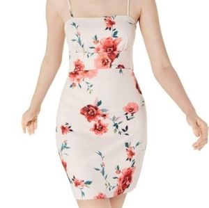 NWT Macy's Sequin Hearts pink floral mini Dress Size 15